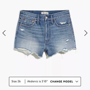 NWOT Madewell Relaxed Denim Shorts